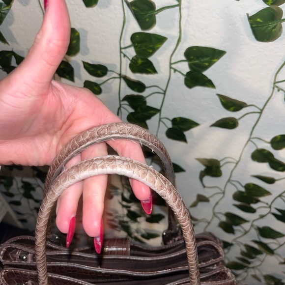 Brown leather vintage shoulder bag leather - Picture 4 of 4